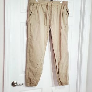 Pull & Bear Beige Canvas Trousers Size XL W38” L27” Casual Women’s
